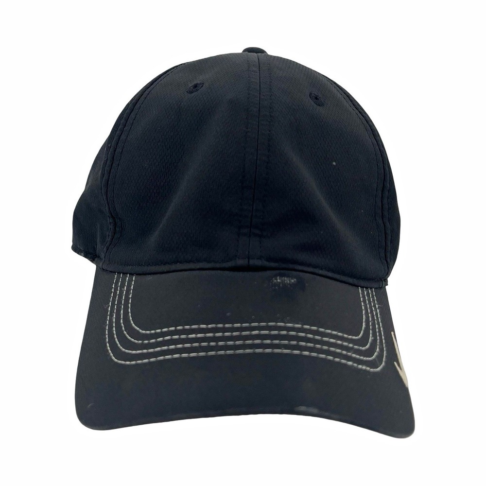 Nike Golf Black Solid Adjustable Snapback Golf Hat Cap One Size Polyester